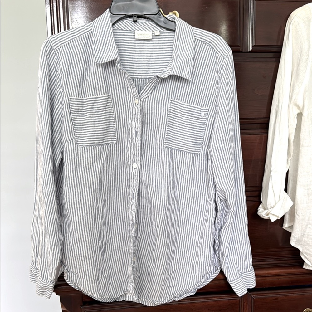 Striped Button-Up Shirt